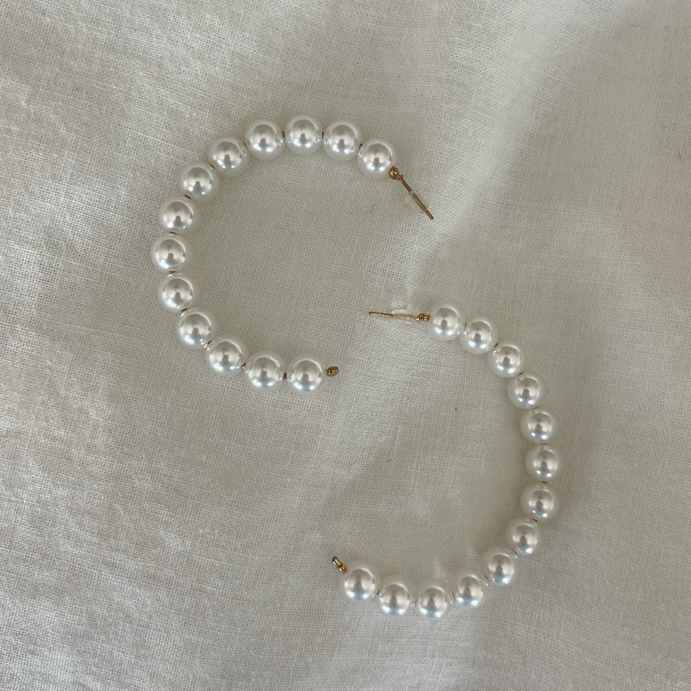 Pearl Hoop Earrings